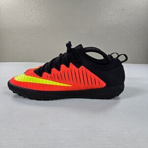 Nike Mercurial X Finale II TF Black Orange Yellow Indoor Soccer Shoe Men Size 10